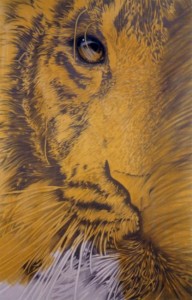 Wz 79 Tyger --- Bleistift, Acryl, Papier | 56 x 37.4 cm, 1986 --- Besitz: Tangerine Dream