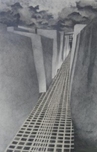 Wz 969 Denkmal X. --- Bleistift, Papier | 85 x 56 cm, 2010