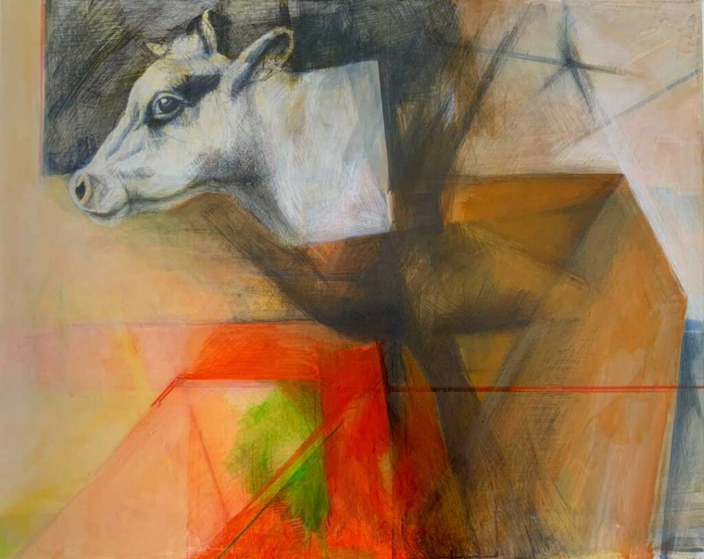 Wz 1143 – ohne Titel 1---
Zeichnung, Acryl, Lwd | 40 x 50 cm, 2024