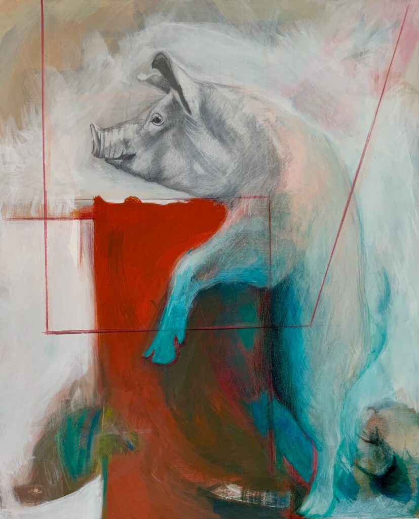 Wz 1146 – ohne Titel 4---
Zeichnung, Acryl, Lwd|  60 x 50 cm, 2024