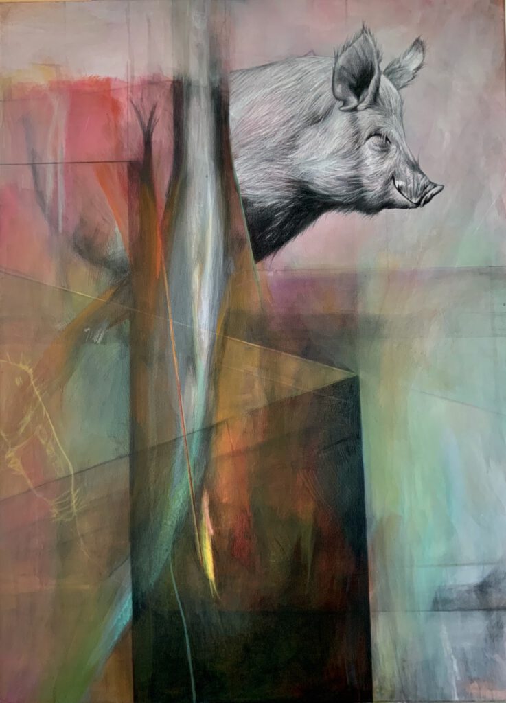 Wz 1159 – ohne Titel 10
---
Zeichnung, Acryl, Lwd | 130 x  95 cm, 2025