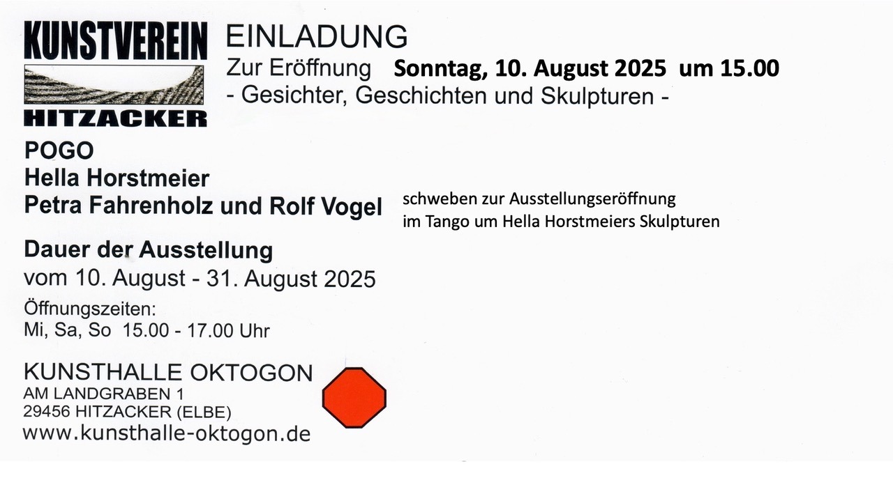 Einladung zurr Eröffnung der Ausstellung im OKTOGON am 10.8.2025, 15:00 Uhr
